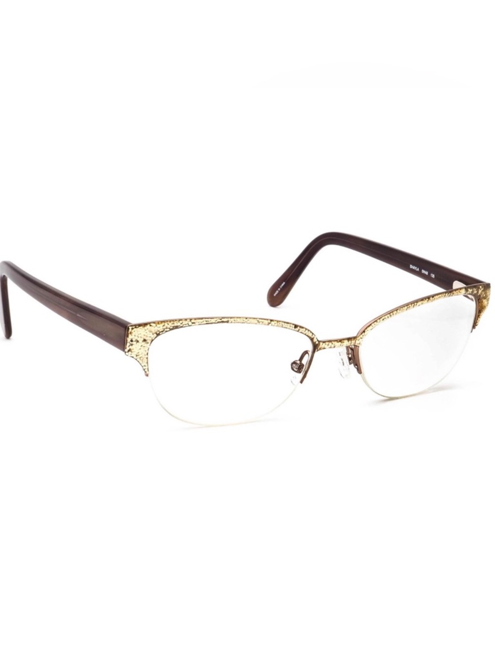 Kate Spade Gold Glitter Semi-Rimless Glasses
